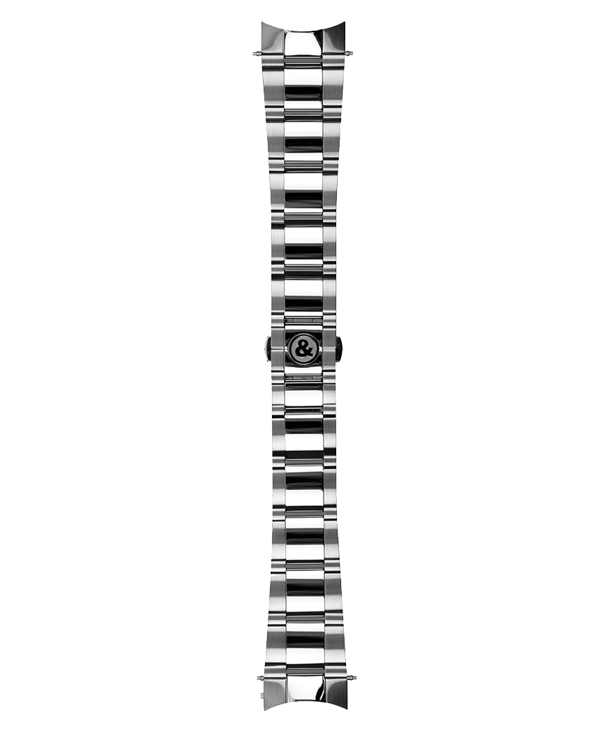 VINTAGE BR 123 GMT Bracelet en acier satiné – Bell & Ross
