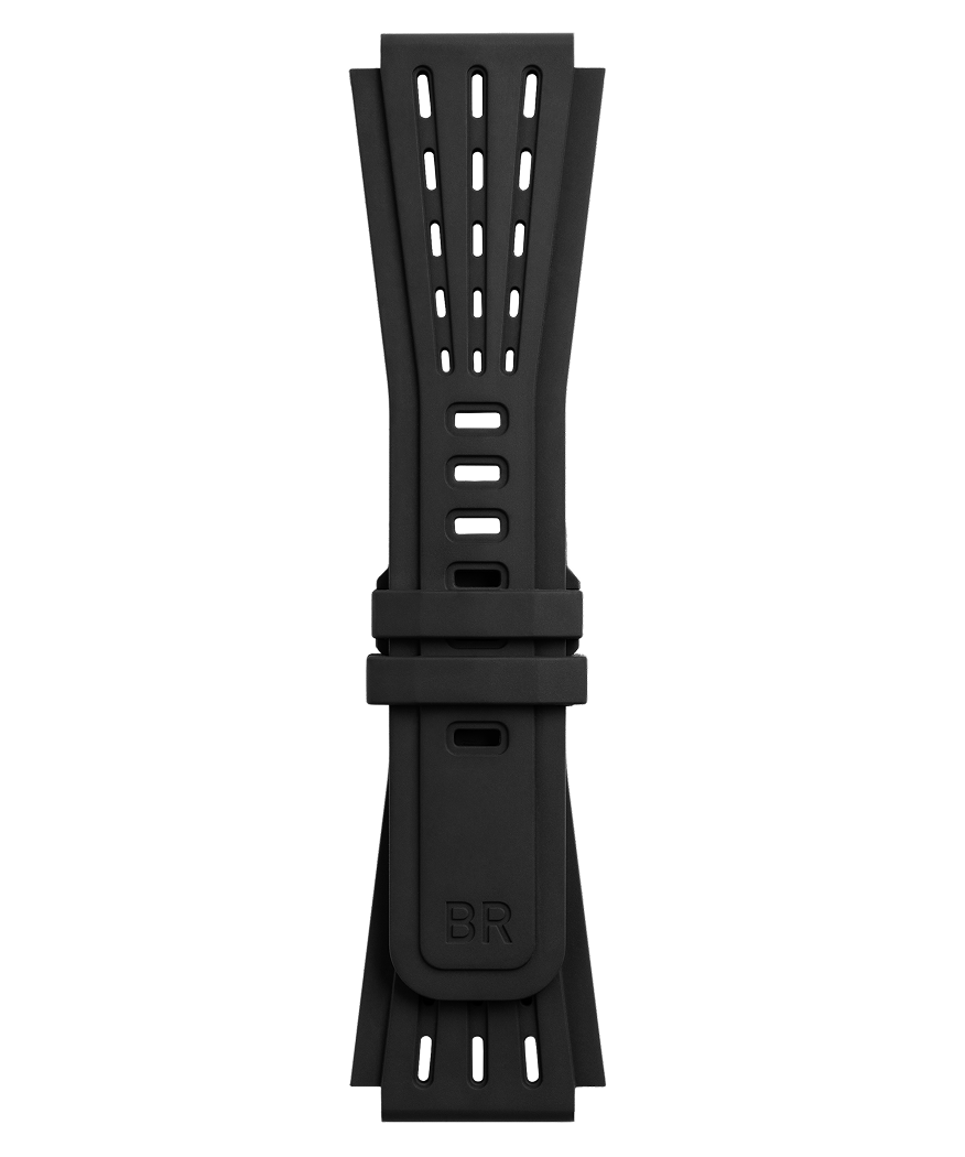 Bell & Ross BR-X3 Bracelet en caoutchouc strié noir