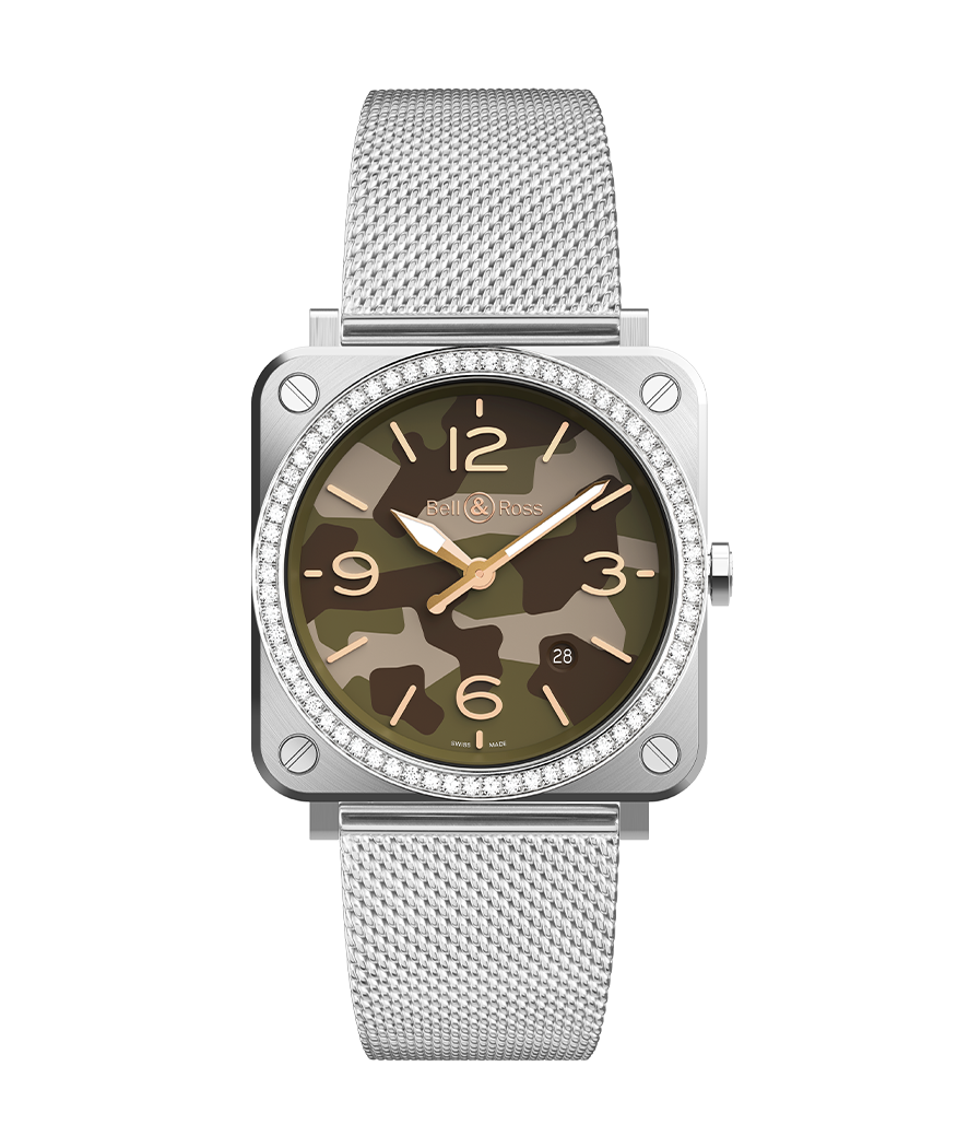 Bell & Ross BRS GREEN CAMO DIAMONDS