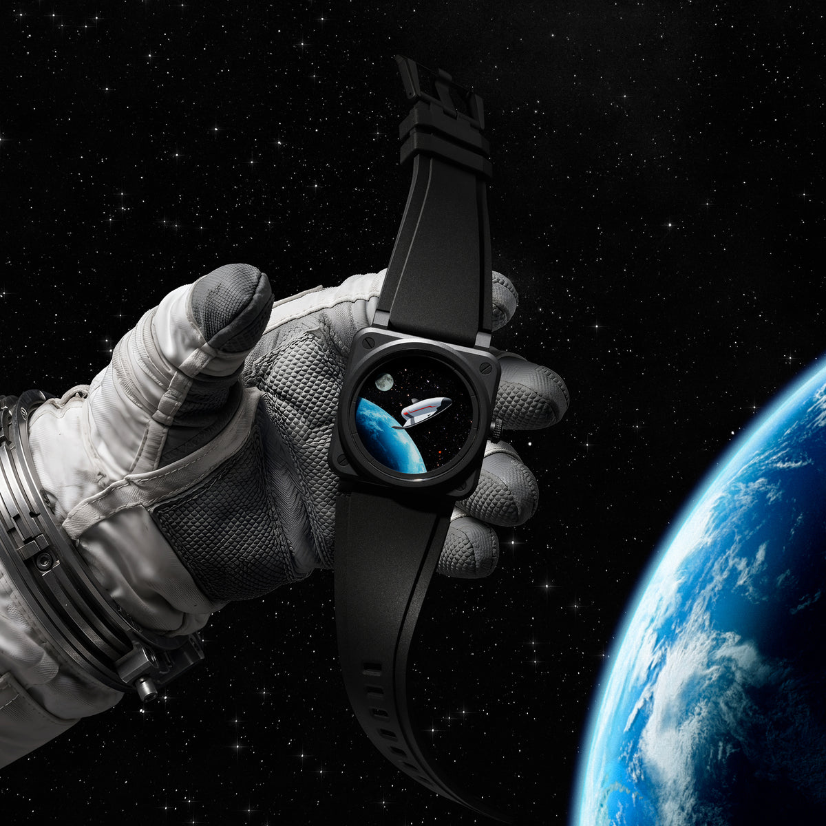 Bell & Ross BR-03 Space Mission in black ceramic